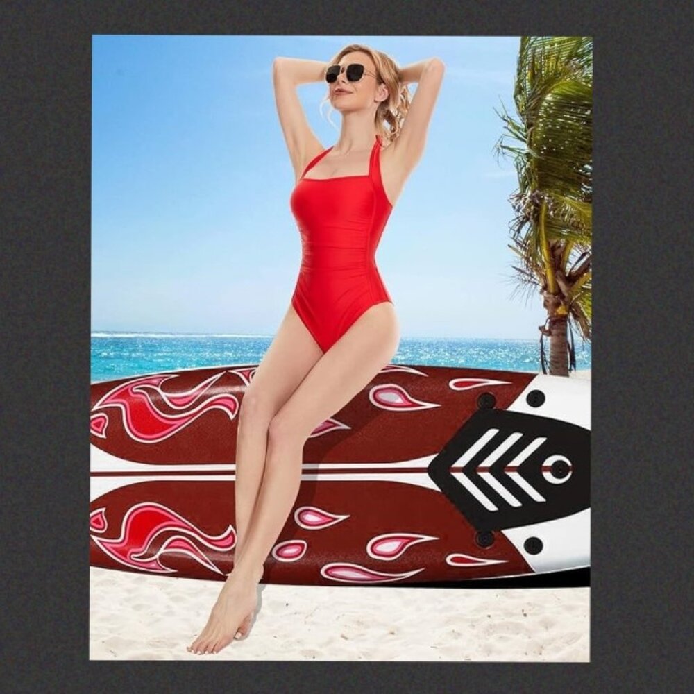 Womens One Piece Swimsuit Open Back Size Large NWT